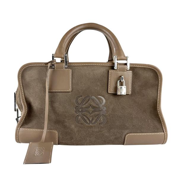LOEWE スエード　スタッズ　アマソナ　クリーム色 バッグ LOEWE（ロエベ） バッグ レディース ブランド ハンドバッグ アマソナ