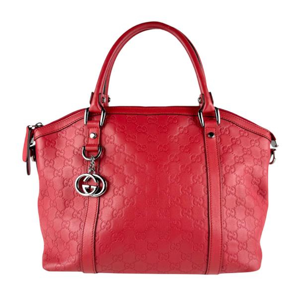 GUCCI（グッチ） ハンドバッグ ショルダーバッグ レザー レッド