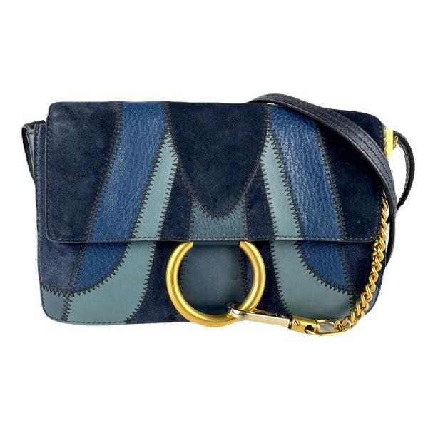 Chloe（クロエ） ショルダーバッグ フェイ レザー/スエード ネイビー