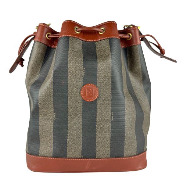 FENDI フェンディ ペカン PVCカーフ レザー ガーメントバッグ FENDI（フェンディ） ショルダーバッグ ペカン PVC/レザー ブラウン