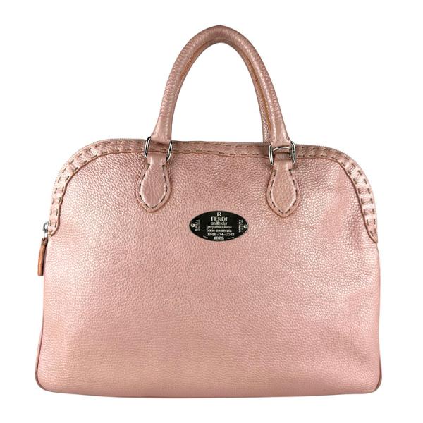 FENDI ピンク バッグ FENDI（フェンディ） ハンドバッグ レザー メタリックピンク