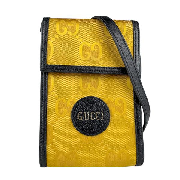 グッチ GUCCI ショルダーバッグ フォンポーチ オフ ザ グリッド ナイロン/レザー イエロー/ブラック ユニセックス 625599 送料無料【中古】 z9026 GUCCI（グッチ） ショルダーバッグ フォンポーチ オフ ザ グリッド