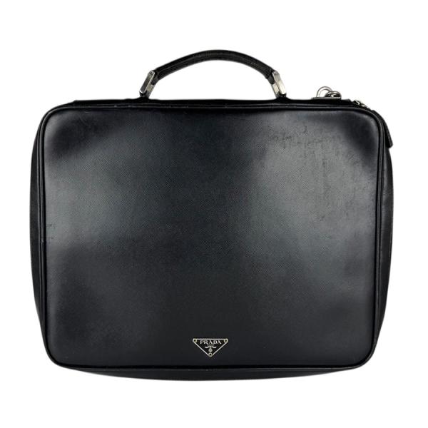 PRADA レザー ビジネスバッグ PRADA（プラダ） ハンドバッグ ビジネスバッグ レザー ブラック
