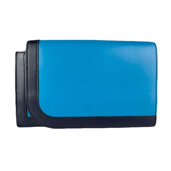 エルメス HERMES 長財布 カマイユ コンバインロング/タデラクト ブルーザンジバル/ブラック/オレンジポピー ユニセックス 送料無料【中古】 z9114 HERMES（エルメス） 長財布 カマイユ コンバインロング/タデラクト