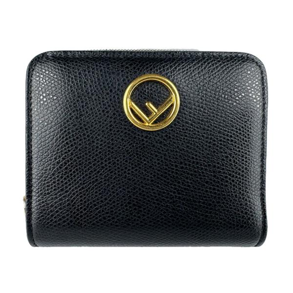フェンディ　エフイズ　コンチネンタルウォレット　二つ折り　ブラック FENDI（フェンディ） 二つ折り財布 エフイズ レザー ブラック
