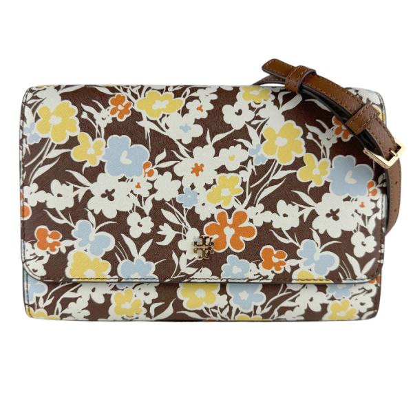 【美品】トリーバーチ ショルダーバッグ レザー シボ革 ロゴ TORY BURCH（トリーバーチ） ショルダーバッグ レザー マルチカラー