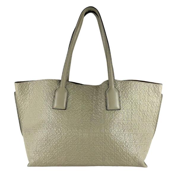 LOEWE（ロエベ） ハンドバッグ アナグラム レザー ベージュ : ブランド 