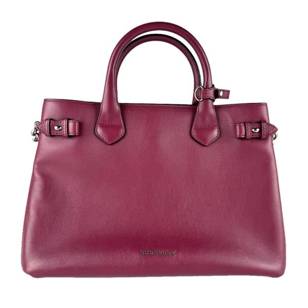 BURBERRY（バーバリー） ハンドバッグ ショルダーバッグ レザー ワイン
