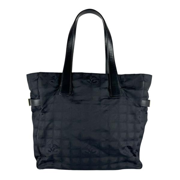 CHANEL 黒 レザー ハンドバッグ CHANEL（シャネル） ハンドバッグ ナイロン/レザー ブラック
