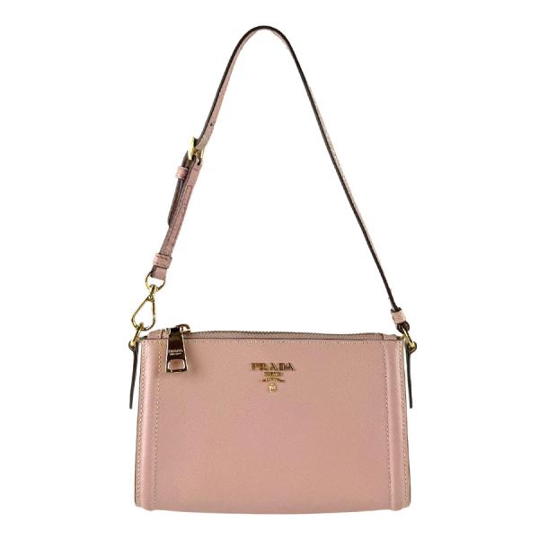 PRADA（プラダ） ハンドバッグ レザー ピンク/ホワイト : ブランド