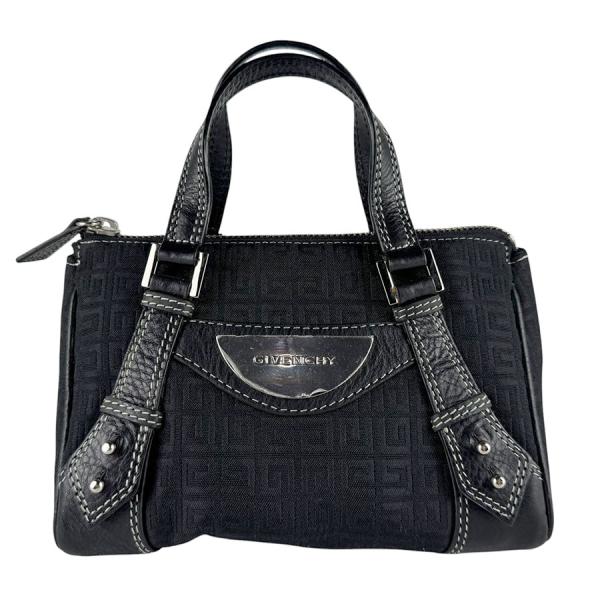 ジバンシィ GIVENCHY ハンドバッグ キャンバス/レザー ブラック