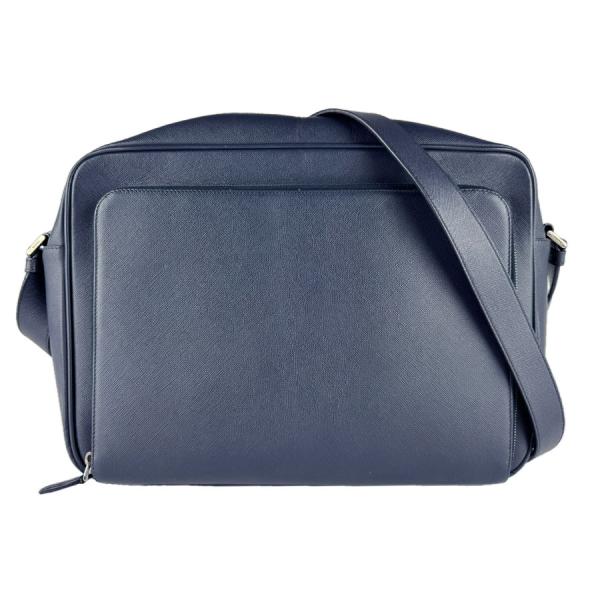 PRADA（プラダ） ショルダーバッグ レザー ネイビー : ブランド