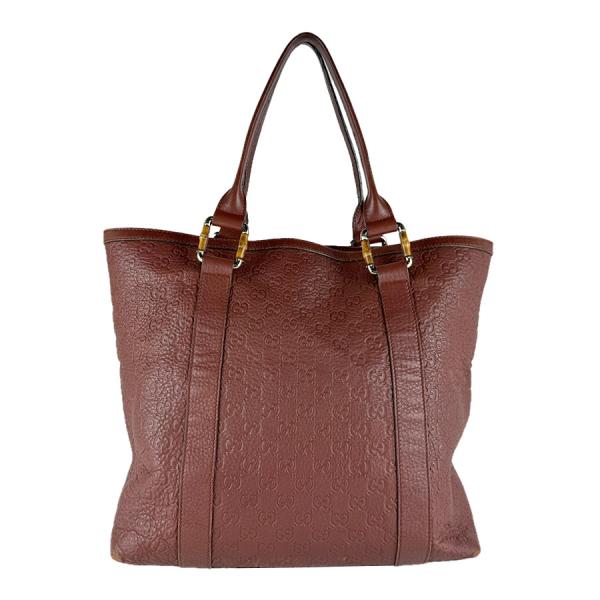 GUCCI（グッチ） トートバッグ グッチシマ レザー ブラウン : ブランド