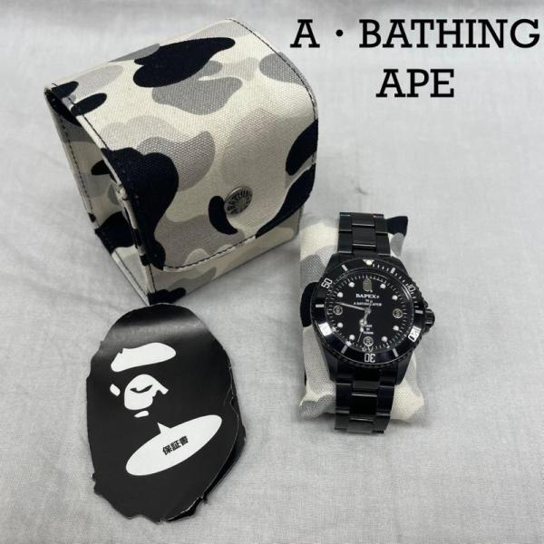 アベイシングエイプ MGD-023 BAPEX ステンレス BLK ブラック ベゼル