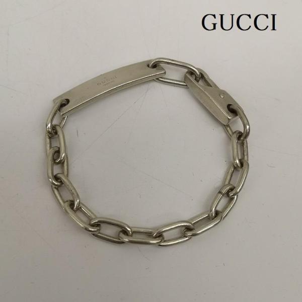 GUCCI（グッチ） ヴィンテージ IDプレート オーバルリンク シルバー