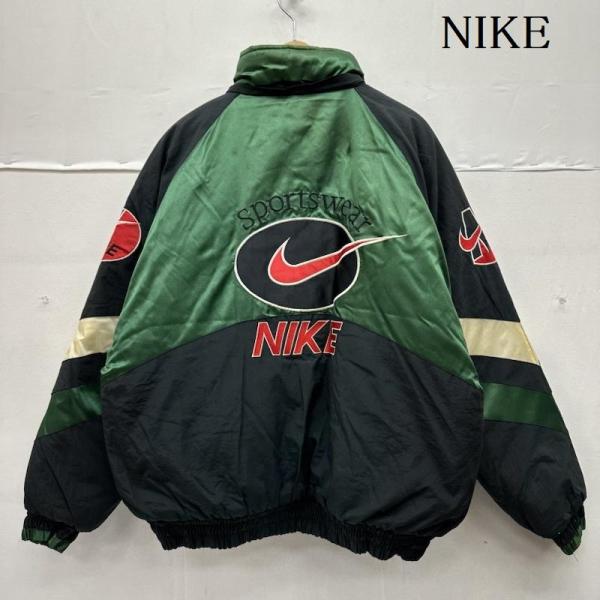 ナイキ 90s USA製 ロゴ 刺繍 ワッペン ナイロン ジャケット L 50144701