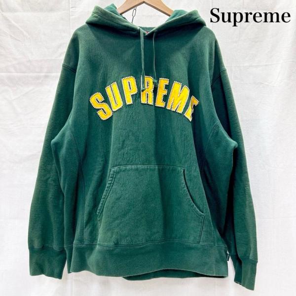 【シュプリーム】パールロゴ スウェット パーカー カナダ製 緑 L Supreme Pearl Logo/シュプリーム パールロゴ パーカー 【公式通販】