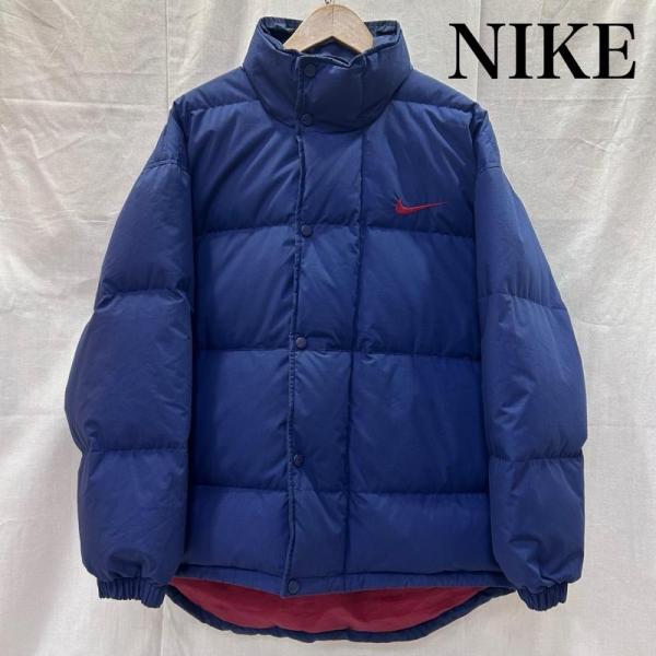 【良デザイン】銀タグ　NIKE ダウンジャケット NIKE - 90sNIKEナイキ銀タグリバーシブルダウンジャケットアウター