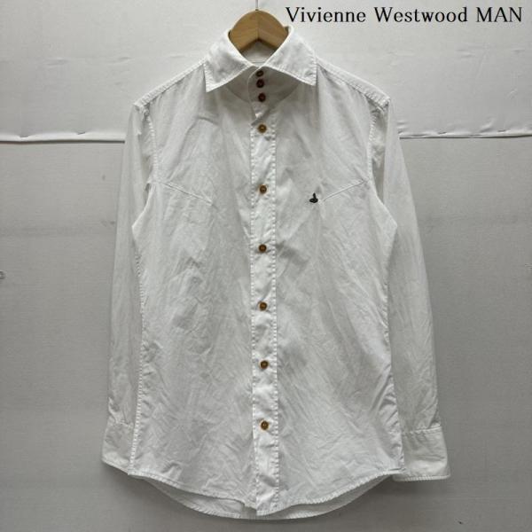 ヴィヴィアンウエストウッドマン ロゴ 刺繍 レギュラーカラー シャツ