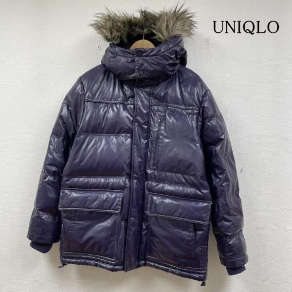 美品☆00s OLD UNIQLO L プレミアムダウンジャケット 光沢 リブ brandworks_50148918
