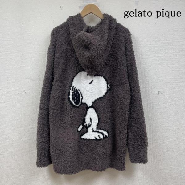 GELATO PIQUE スヌーピー ボアカーディガン ジェラートピケ スヌーピー コラボ フルジップ パーカー カーディガン