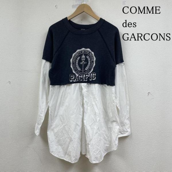 コムデギャルソン 長袖 ドッキング スウェット シャツ スリット入り