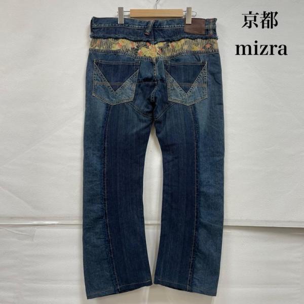 misraミズラ　日本製　カーブデニム　和柄　剣道着　ジーパン　ジーンズ　36 mizra（ミズラ） 京都 和柄 剣道着 ダメージ加工 カーブデニム 38