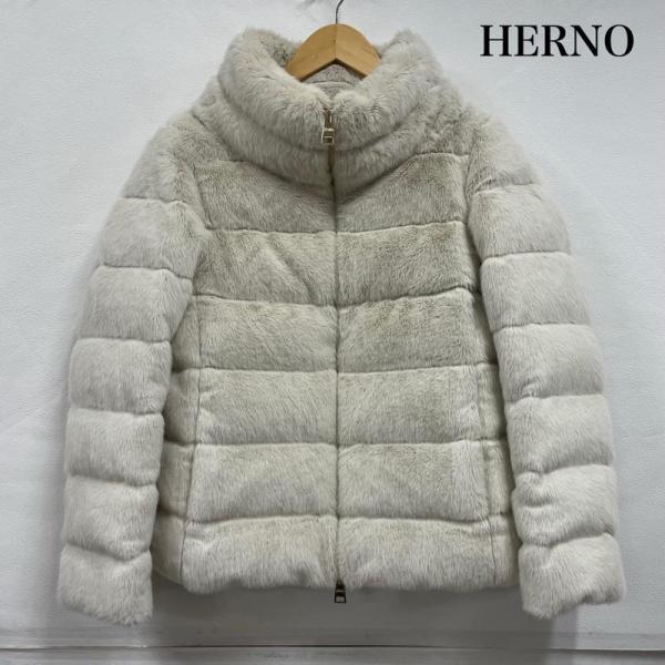 ヘルノ エコ ファー ダウン ジャケット イタリア製 44 50150308