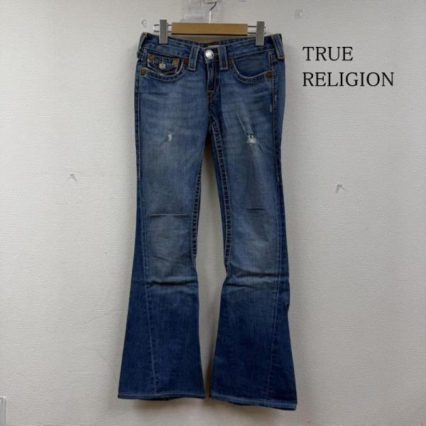 トゥルーレリジョン RAINBOW JOEY フレア デニム パンツ ダメージ加工
