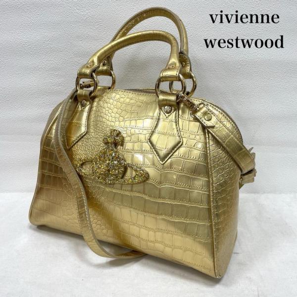 【極美品】Vivienne オーブ クロコ型押し ハンドバッグ 2way 黒色 希少】Vivienne Westwood ハンドバッグ オーブ クロコ型押し - メルカリ