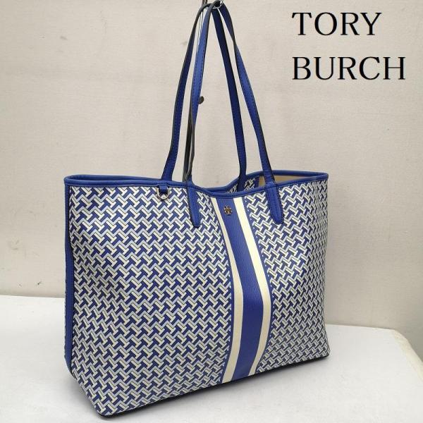 トリーバーチ ジェミニリンク 幾何学模様 PVC トートバッグ - 50151204