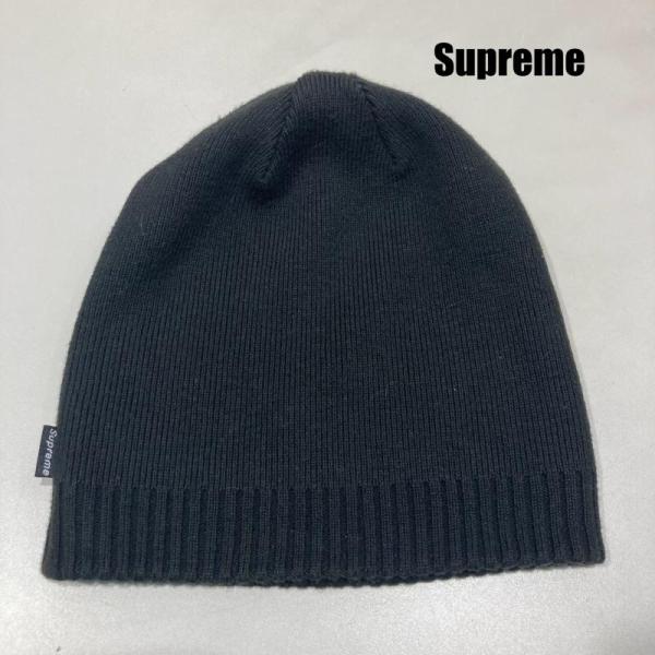 シュプリーム ビーニー ニット帽 ロゴ アクリル51% コットン42
