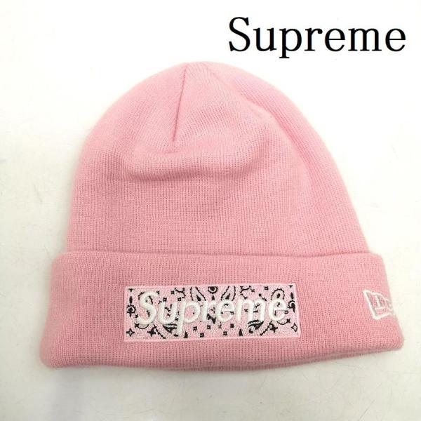 Supreme 刺繍付きニット帽 耳あて付き シュプリーム 19AW New Era Box Logo Beanie ボックスロゴ ビーニー