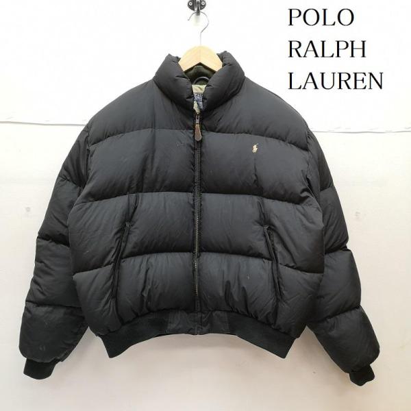 ポロラルフローレン 90s USA製 ポニー 刺繍 短丈 ダウンジャケット M