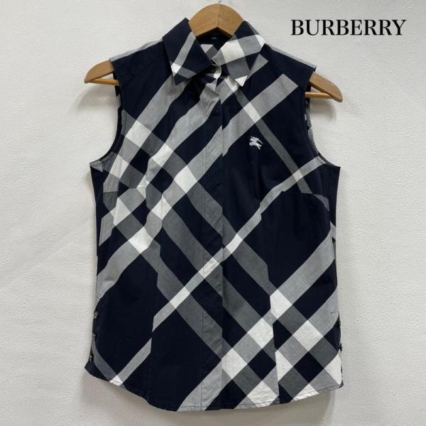 バーバリー ノースリーブ シャツ メガ チェック ホース ロゴ 刺繍
