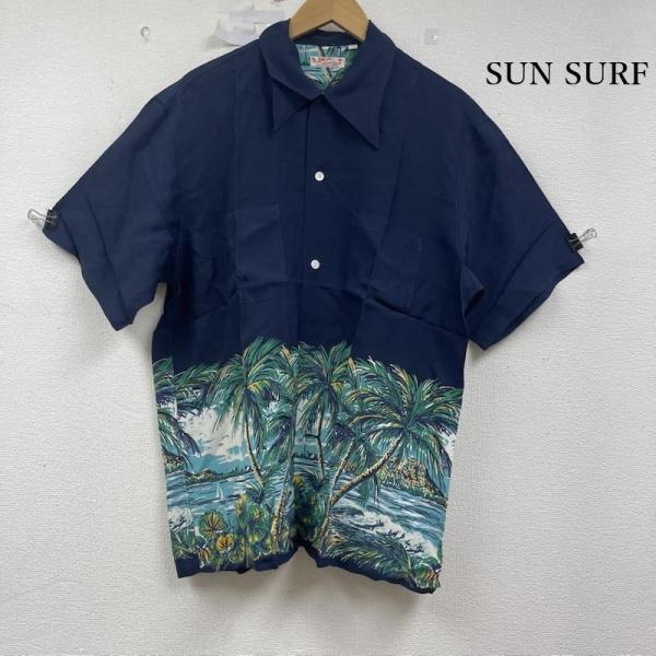 サンサーフ アロハ シャツ レーヨン パームツリー SS30323 L 50153995