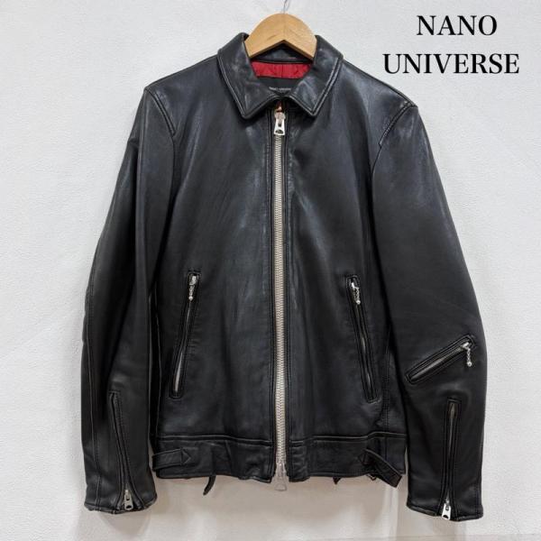 ナノユニバース シングル レザー ジャケット ライダース 革ジャン