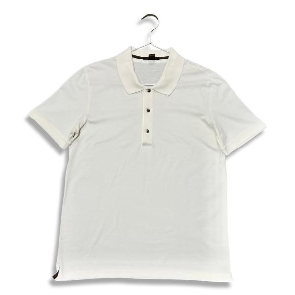 LOUIS VUITTON ルイ ヴィトン ダミエ コットン 半袖 ポロシャツ Tシャツ ホワイト Sサイズ メンズ イタリア製  :top184:Bran Heart 通販 