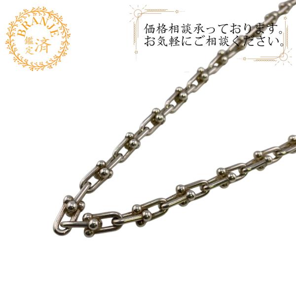TIFFANY シルバー リンクチェーンネックレス ケース付き ティファニー フォージ リンク ネックレス いぶし仕上げ