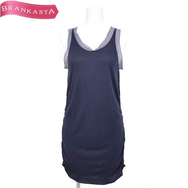 3 1 Phillip Lim 3 1 フィリップリム ワンピース 濃紺 ノースリーブ 異素材 サイドギャザー Gwセール 5 9まで延長 22mt91 中古ブランドショップブランカスタ 通販 Yahoo ショッピング