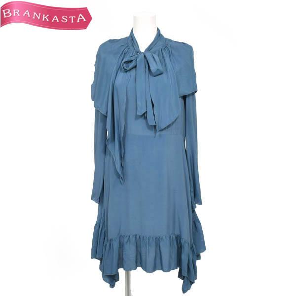 See By Chloe シーバイクロエ アシンメトリー 長袖 ミモレ丈ワンピース 36 グレイッシュブルー 最終セール 最大90 Off 22ms92 中古ブランドショップブランカスタ 通販 Yahoo ショッピング