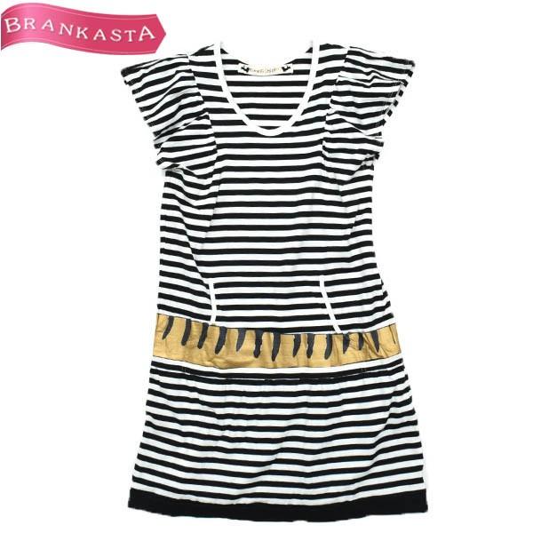 ツモリチサト ワンピース 2 綿 ボーダー柄 フレンチスリーブ Tsumori Chisato 白 黒 期間限定 特別セール 22lv19 中古ブランドショップブランカスタ 通販 Yahoo ショッピング