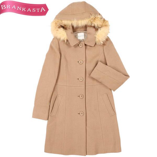 組曲 ロングフーデットコート 2 M ステンカラー 2way フード付 ラクーンファー ウール カシミヤ キャメル 美品 31jg35 中古ブランドショップブランカスタ 通販 Yahoo ショッピング