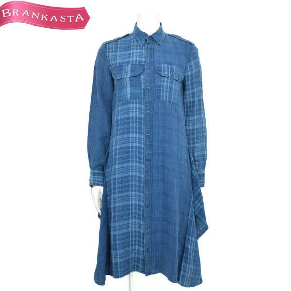 ポロラルフローレン シャツワンピース ミモレ 0 小さいサイズ チェック柄 ブルー系 Polo Ralph Lauren 美品 11 7迄限定 緊急sale 23ql08 中古ブランドショップブランカスタ 通販 Yahoo ショッピング