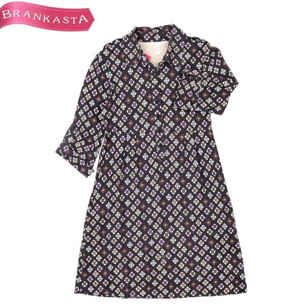 ダイアンフォンファステンバーグ シャツワンピース ひざ丈 4 M相当 花柄 Aライン 七分袖 黒 他 Diane Von Furstenberg 24h限定 Offクーポン有 23qw 中古ブランドショップブランカスタ 通販 Yahoo ショッピング