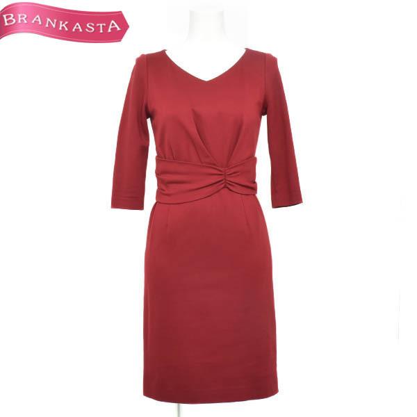 ピンキーアンドダイアン ワンピース ひざ丈 36 S相当 タイト ひざ丈 ストレッチ 七分袖 えんじ色 Pinky Dianne Hawks2110 Sale 10 17迄 23py05 中古ブランドショップブランカスタ 通販 Yahoo ショッピング