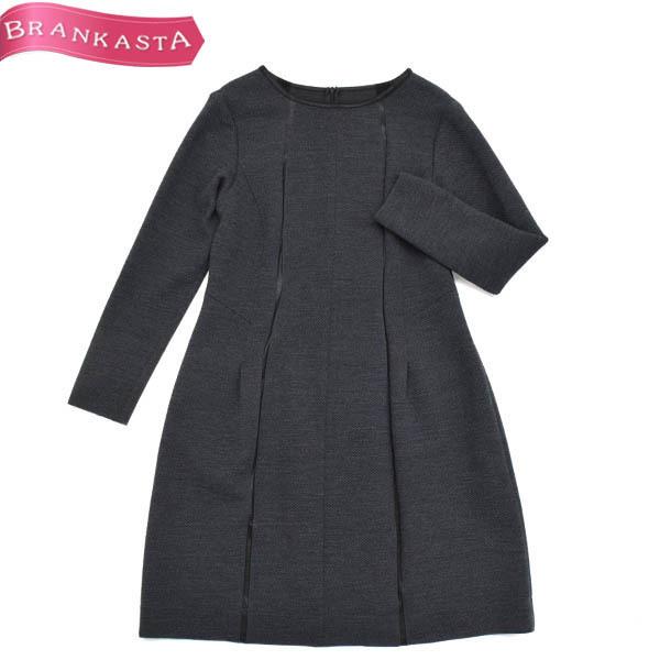 Hiroko Bis ヒロコビス ワンピース カットソー ひざ丈 長袖 13ab L相当 チャコールブラック系 緊急特別セール 5 23まで 22on95 中古ブランドショップブランカスタ 通販 Yahoo ショッピング