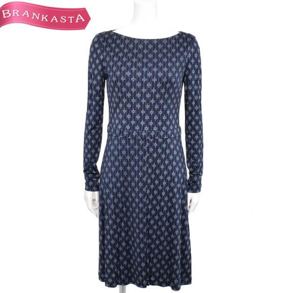 トリーバーチ フレアワンピース 長袖 シルク カットソー 総柄 S ネイビー 水色 Tory Burch Gwセール 5 9まで延長 23pm91 中古ブランドショップブランカスタ 通販 Yahoo ショッピング