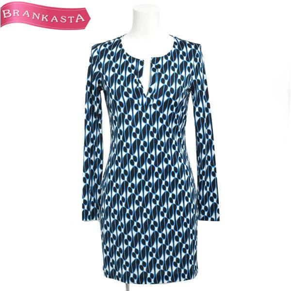 ダイアンフォンファステンバーグ ワンピース ミニ 4 M相当 総柄 タイト ライトブルー 黒 白 Diane Von Furstenberg 特別感謝セール 6 22迄 23qe41 中古ブランドショップブランカスタ 通販 Yahoo ショッピング