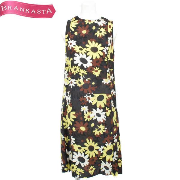 マルニ ワンピース ひざ丈 38 S相当 ノースリーブ Aライン シルク 花柄 レディース 黒 イエロー 白 ブラウン系 Marni 1 30迄限定sale 全品30 Off 23ra85 中古ブランドショップブランカスタ 通販 Yahoo ショッピング